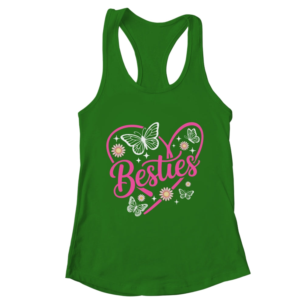 Besties BFF Bestfriends Heart Matching Girls Friends Bestie Shirt & Tank Top | teecentury