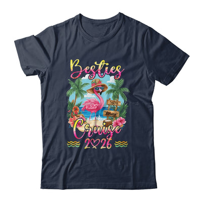Besties Cruise 2026 Tie Dye Flamingo Cruise Squad Girls Trip Shirt & Tank Top | teecentury