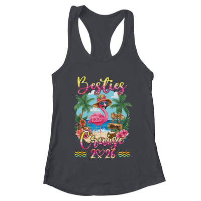 Besties Cruise 2026 Tie Dye Flamingo Cruise Squad Girls Trip Shirt & Tank Top | teecentury