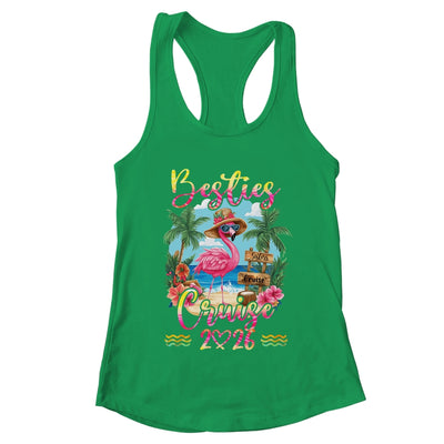 Besties Cruise 2026 Tie Dye Flamingo Cruise Squad Girls Trip Shirt & Tank Top | teecentury
