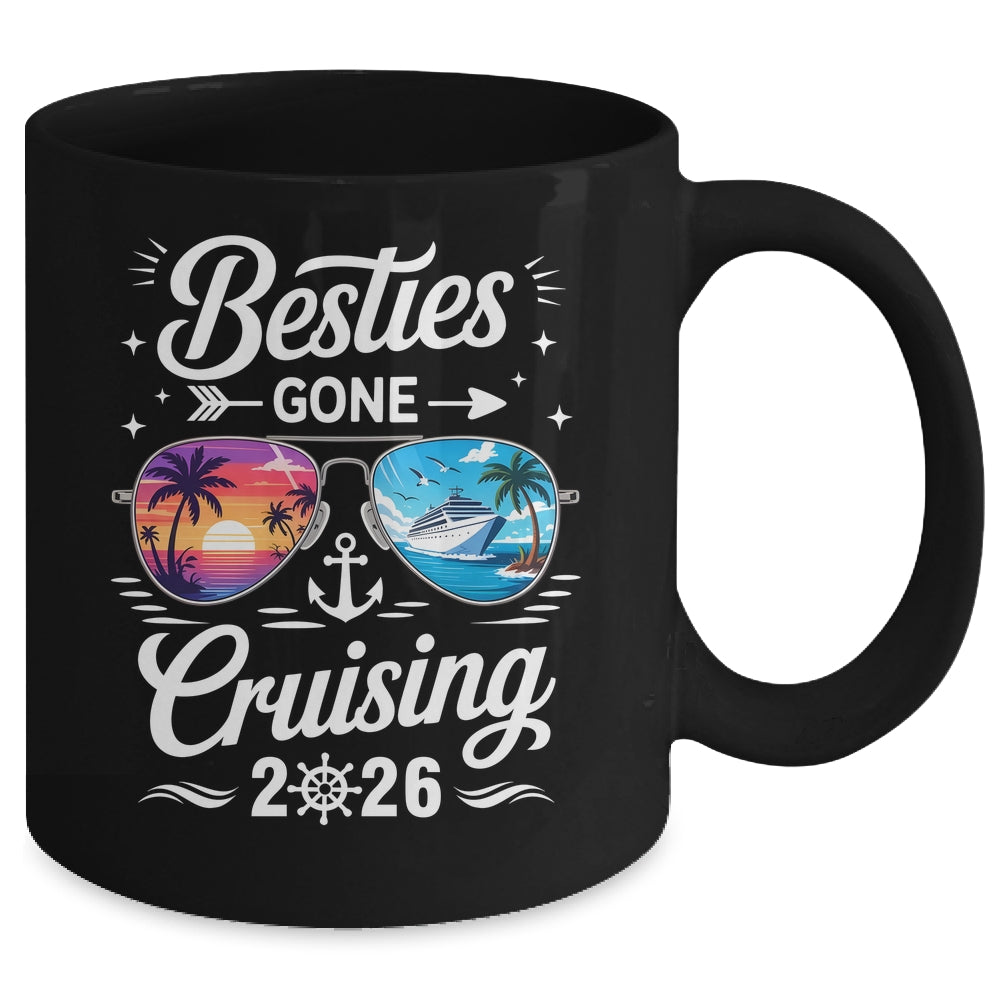 Besties Gone Cruising 2026 Girls Matching Friends Cruise Mug | teecentury