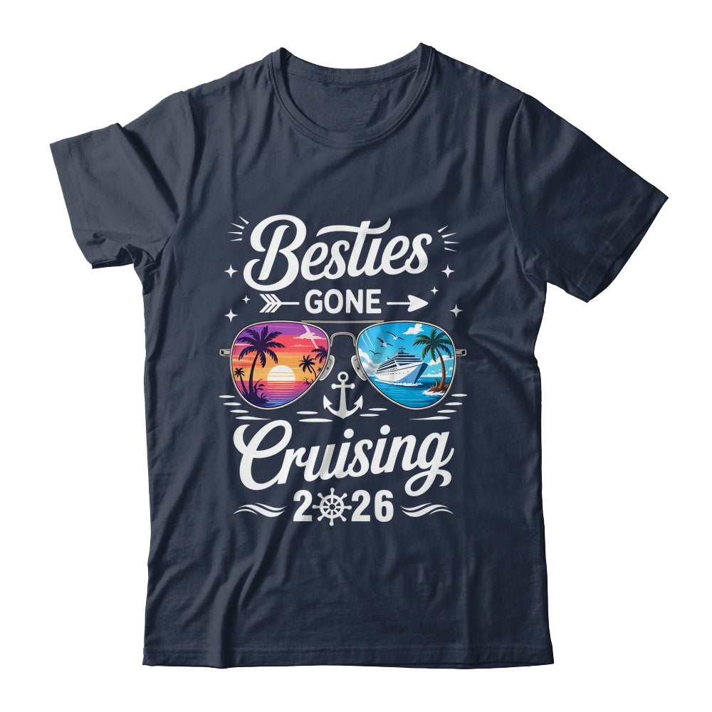 Besties Gone Cruising 2026 Girls Matching Friends Cruise Shirt & Tank Top | teecentury