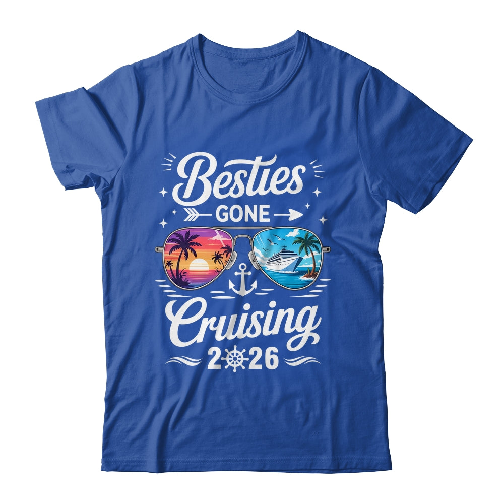 Besties Gone Cruising 2026 Girls Matching Friends Cruise Shirt & Tank Top | teecentury