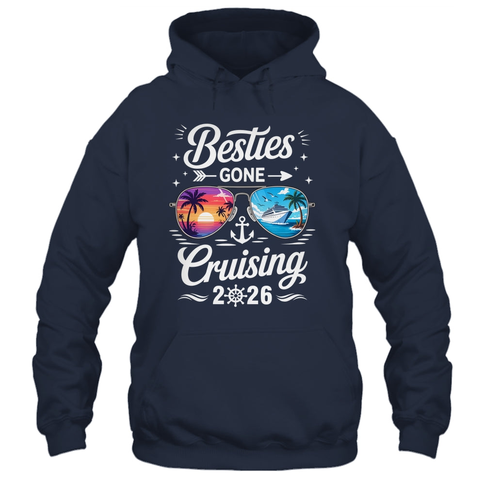 Besties Gone Cruising 2026 Girls Matching Friends Cruise Shirt & Tank Top | teecentury
