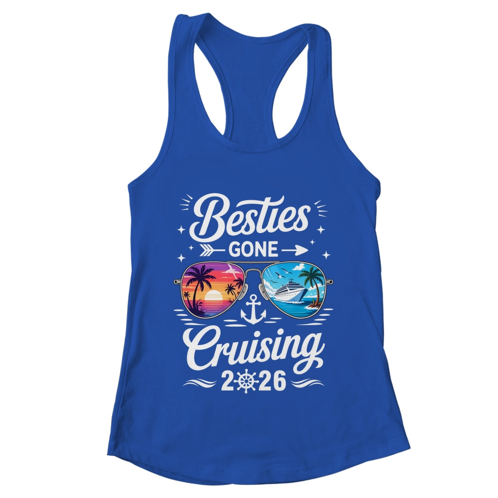 Besties Gone Cruising 2026 Girls Matching Friends Cruise Shirt & Tank Top | teecentury