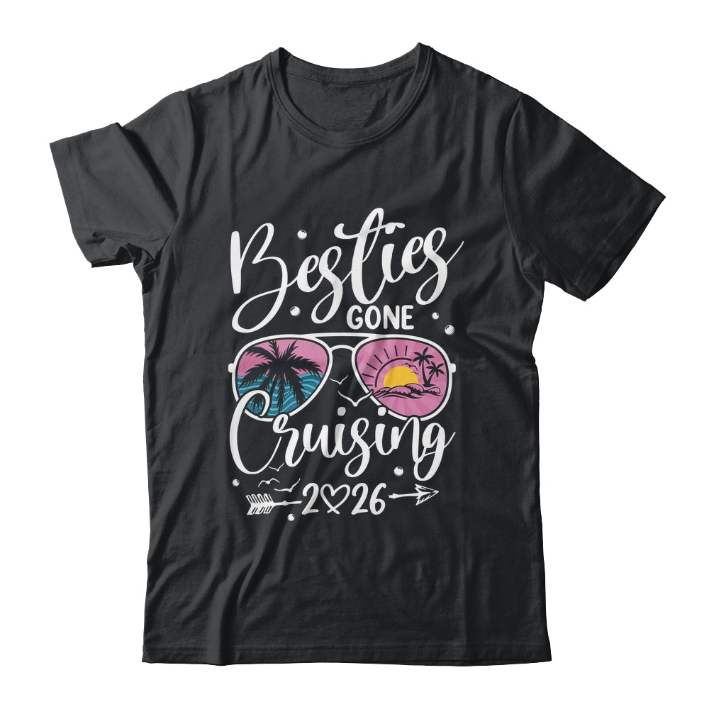 Besties Gone Cruising 2026 Girls Matching Women Cruise Shirt & Tank Top | teecentury