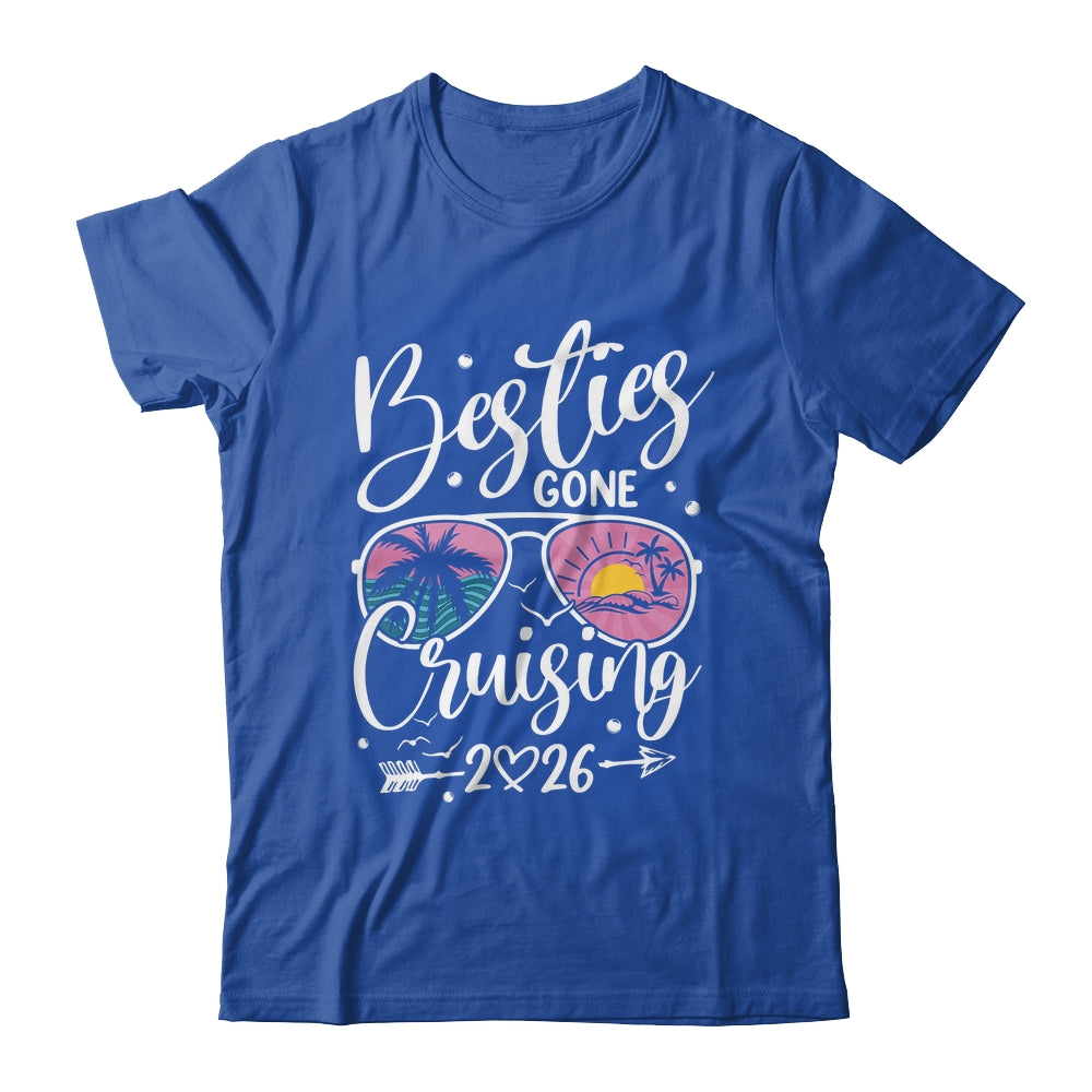 Besties Gone Cruising 2026 Girls Matching Women Cruise Shirt & Tank Top | teecentury