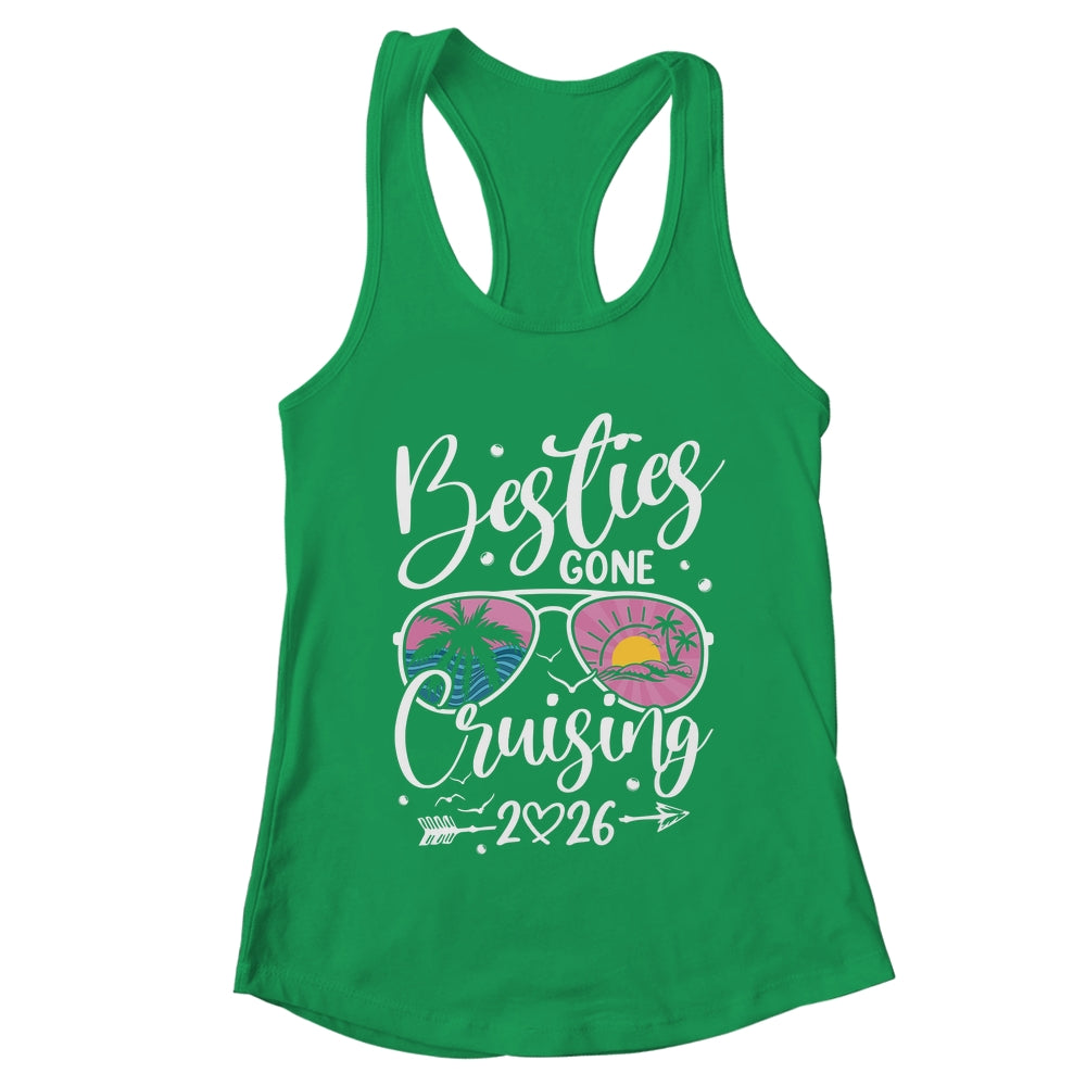 Besties Gone Cruising 2026 Girls Matching Women Cruise Shirt & Tank Top | teecentury