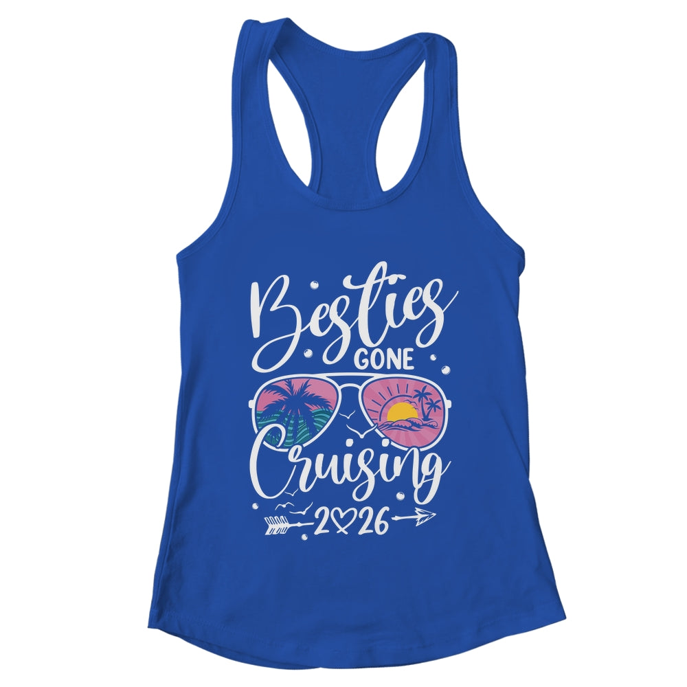 Besties Gone Cruising 2026 Girls Matching Women Cruise Shirt & Tank Top | teecentury