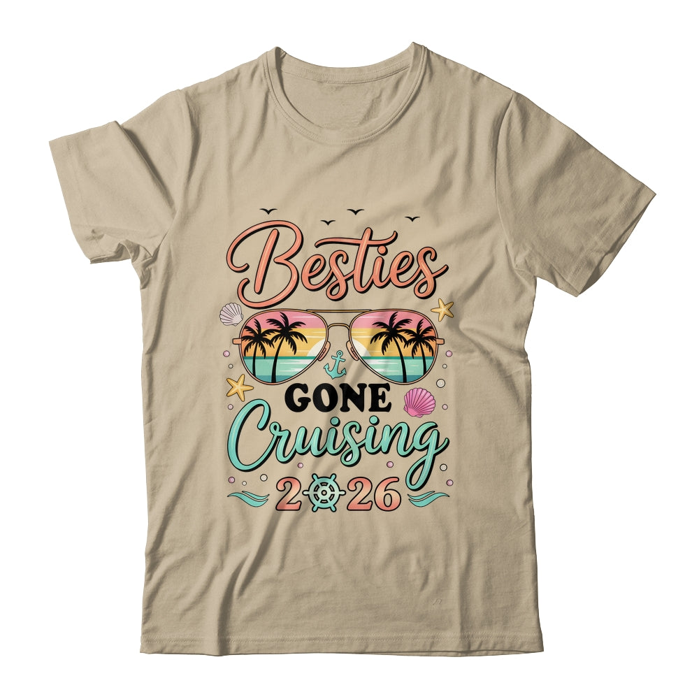 Besties Gone Cruising 2026 Matching Friends BFF Girls Cruise Shirt & Tank Top | teecentury