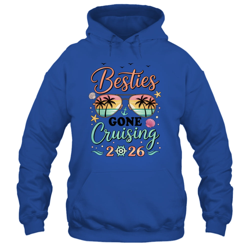 Besties Gone Cruising 2026 Matching Friends BFF Girls Cruise Shirt & Tank Top | teecentury