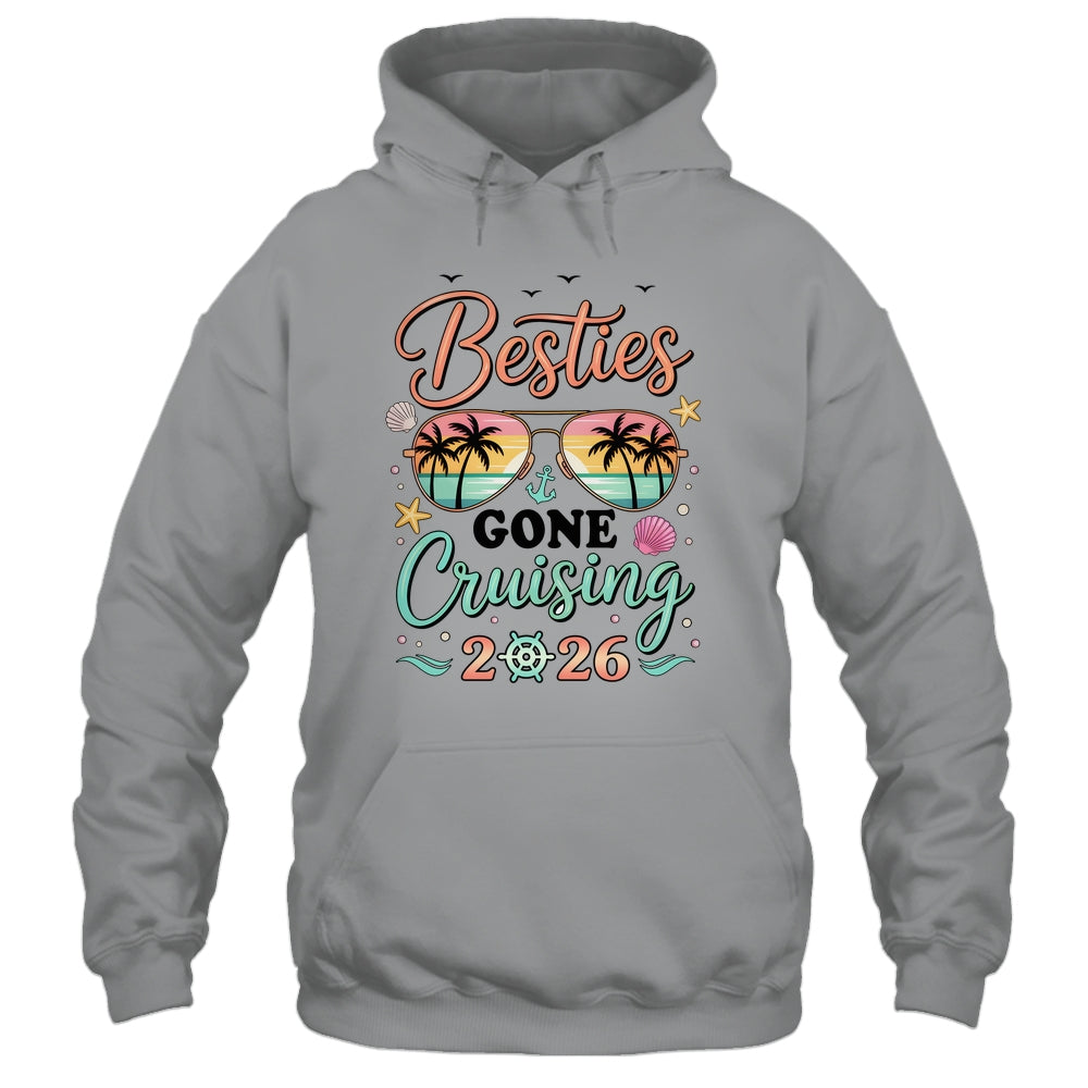 Besties Gone Cruising 2026 Matching Friends BFF Girls Cruise Shirt & Tank Top | teecentury
