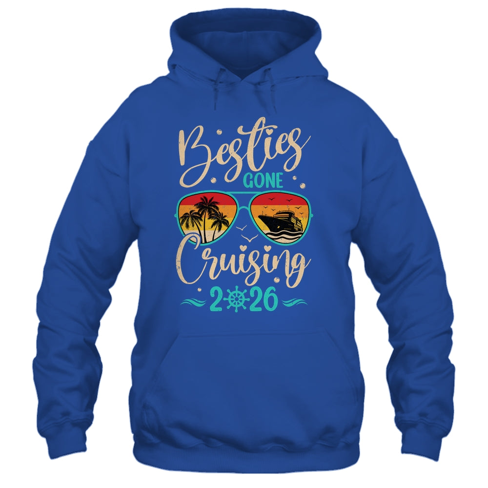 Besties Gone Cruising 2026 Matching Friends Girls Cruise Shirt & Tank Top | teecentury