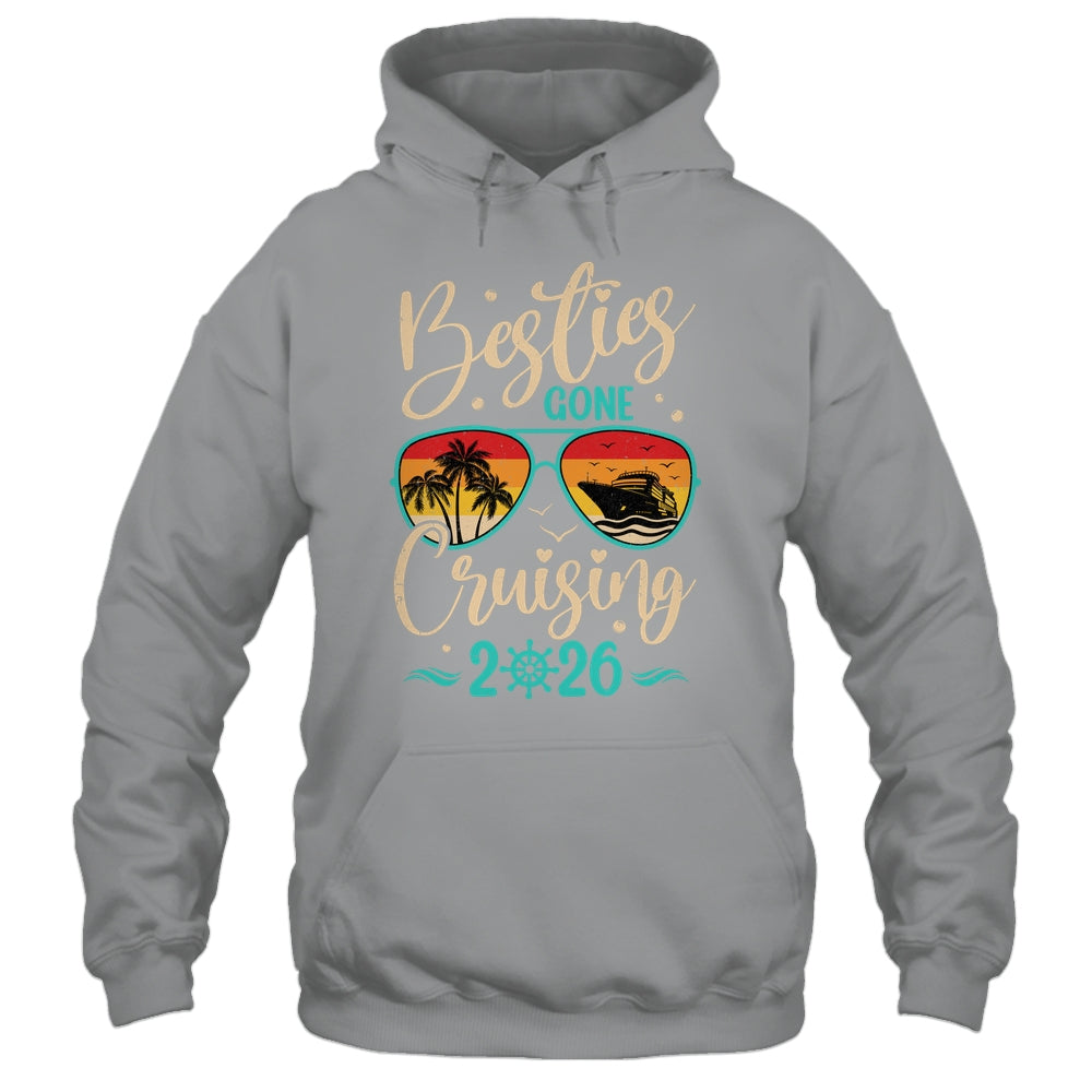 Besties Gone Cruising 2026 Matching Friends Girls Cruise Shirt & Tank Top | teecentury