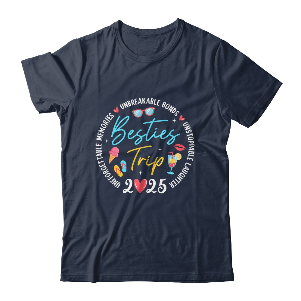 Besties Trip 2025 Memories Girls Friends Trip Vacation Retro Shirt & Tank Top | teecentury