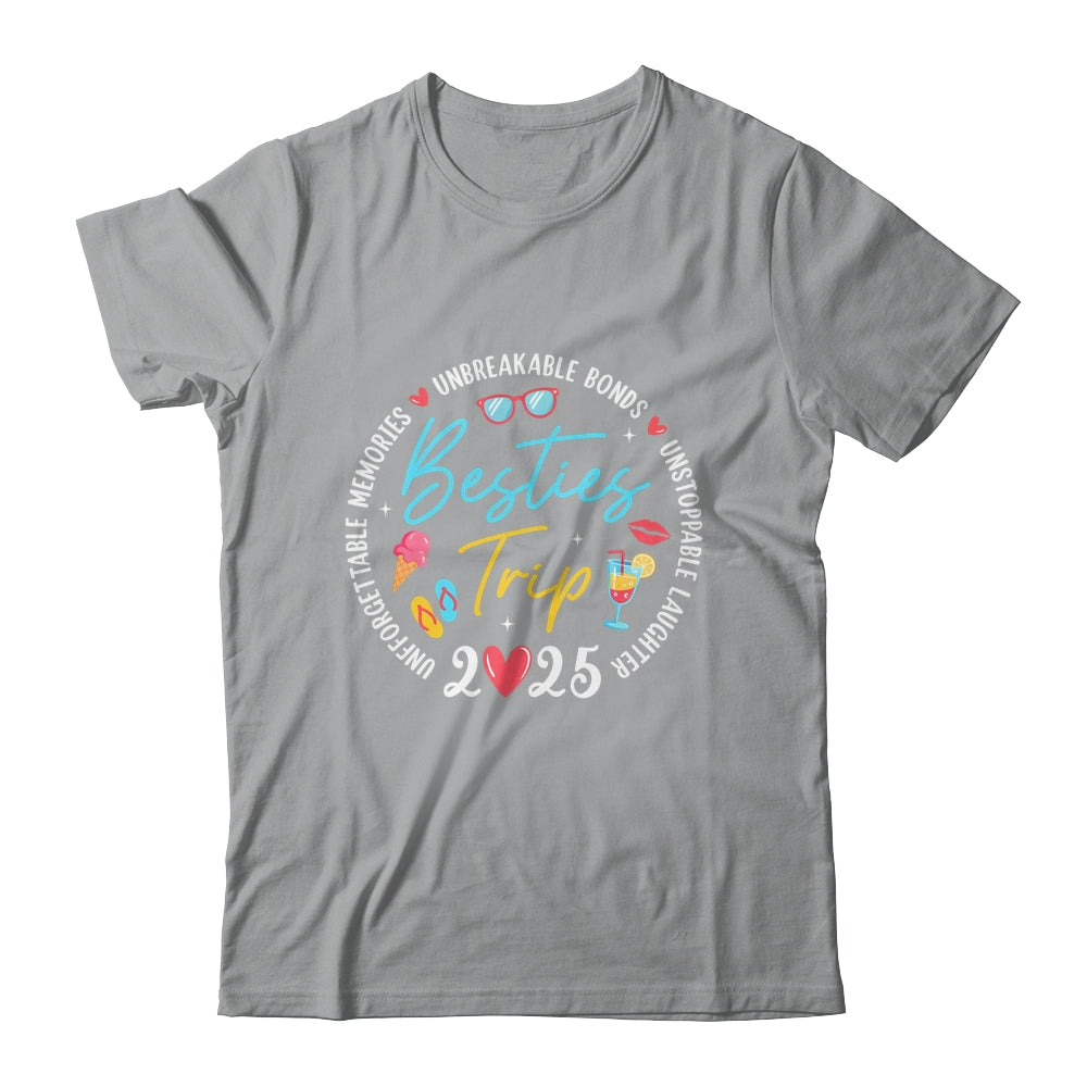Besties Trip 2025 Memories Girls Friends Trip Vacation Retro Shirt & Tank Top | teecentury