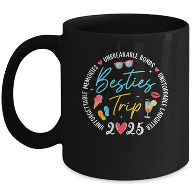 Besties Trip 2025 Memories Girls Friends Trip Vacation Retro Mug | teecentury