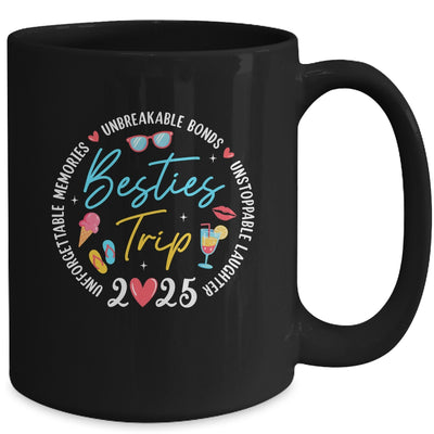 Besties Trip 2025 Memories Girls Friends Trip Vacation Retro Mug | teecentury