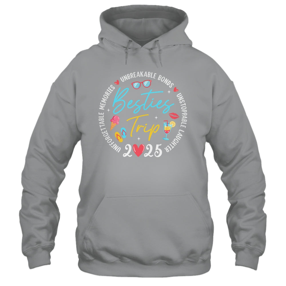 Besties Trip 2025 Memories Girls Friends Trip Vacation Retro Shirt & Tank Top | teecentury