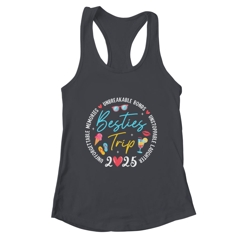 Besties Trip 2025 Memories Girls Friends Trip Vacation Retro Shirt & Tank Top | teecentury