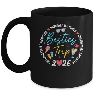 Besties Trip 2026 Memories Girls Friends Trip Vacation Retro Mug | teecentury
