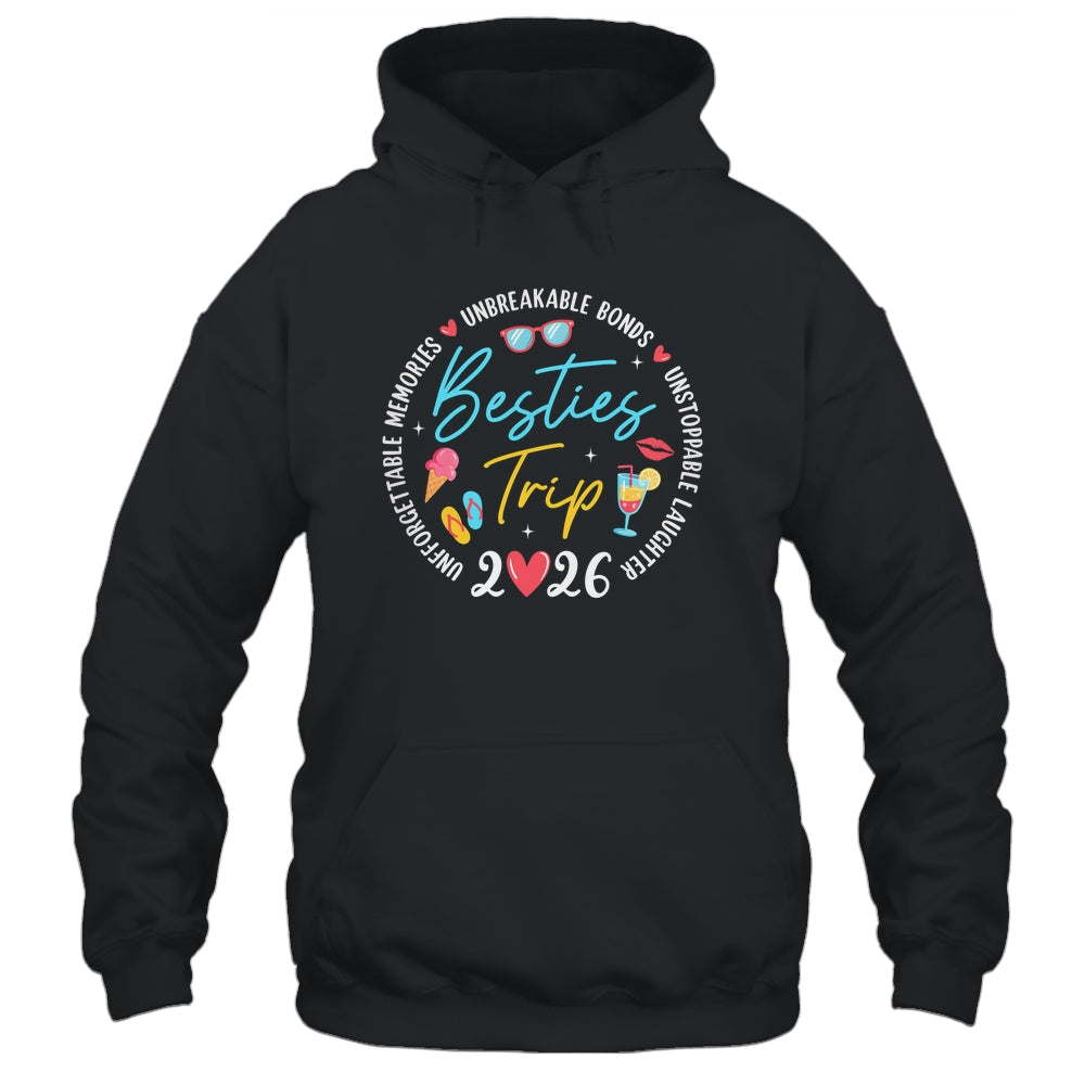 Besties Trip 2026 Memories Girls Friends Trip Vacation Retro Shirt & Tank Top | teecentury