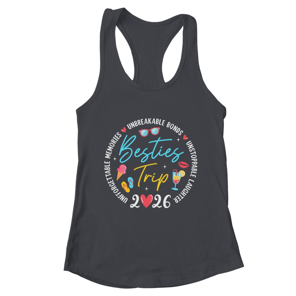Besties Trip 2026 Memories Girls Friends Trip Vacation Retro Shirt & Tank Top | teecentury