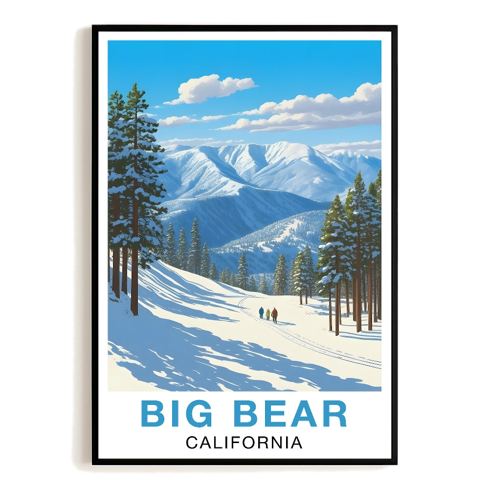 Big Bear California Vintage Travel Poster Nature City Wall Art Landscape Picture Prints Suitable For Home Room Living Room Office Bedroom Aesthetic Decor Unframed | teecentury