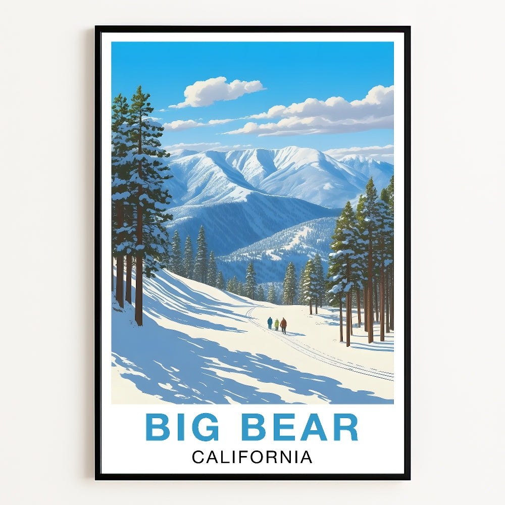 Big Bear California Vintage Travel Poster Nature City Wall Art Landscape Picture Prints Suitable For Home Room Living Room Office Bedroom Aesthetic Decor Unframed | teecentury