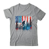Big Foot Bigfoot Sasquatch American Flag Patriotic 4th July Shirt & Hoodie | teecentury