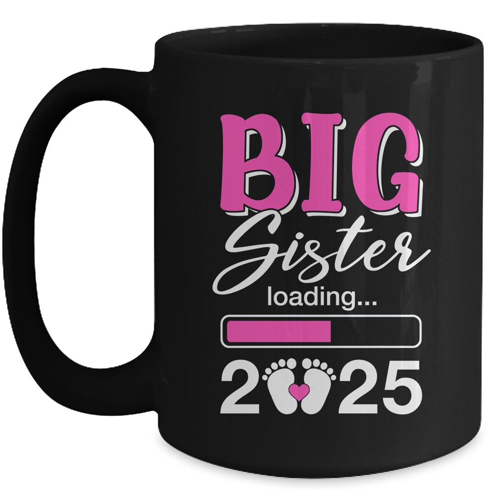 Big Sister Loading 2025 Promoted To Big Sister 2025 Kids Mug | teecentury