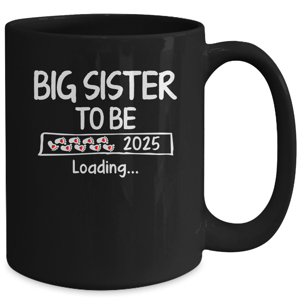 Big Sister To Be 2025 Loading Promoted To Sister Est 2025 Mug | teecentury