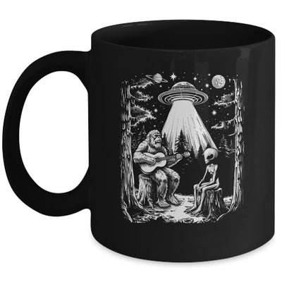 Bigfoot And Alien Campfire Nature For Outdoor Lovers Hiking Mug | teecentury