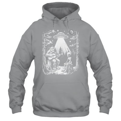 Bigfoot And Alien Campfire Nature For Outdoor Lovers Hiking Shirt & Tank Top | teecentury