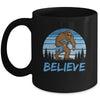 Bigfoot Believe Light Blue Ribbon Prostate Cancer Awareness Mug | teecentury