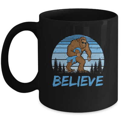 Bigfoot Believe Light Blue Ribbon Prostate Cancer Awareness Mug | teecentury