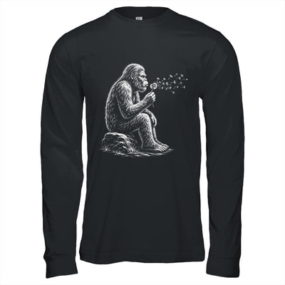 Bigfoot Blowing Wishes Dandelion Vintage Sasquatch Art Shirt & Hoodie | teecentury