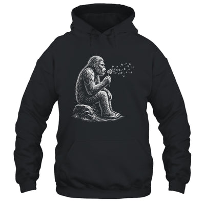 Bigfoot Blowing Wishes Dandelion Vintage Sasquatch Art Shirt & Hoodie | teecentury