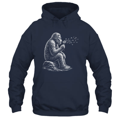 Bigfoot Blowing Wishes Dandelion Vintage Sasquatch Art Shirt & Hoodie | teecentury