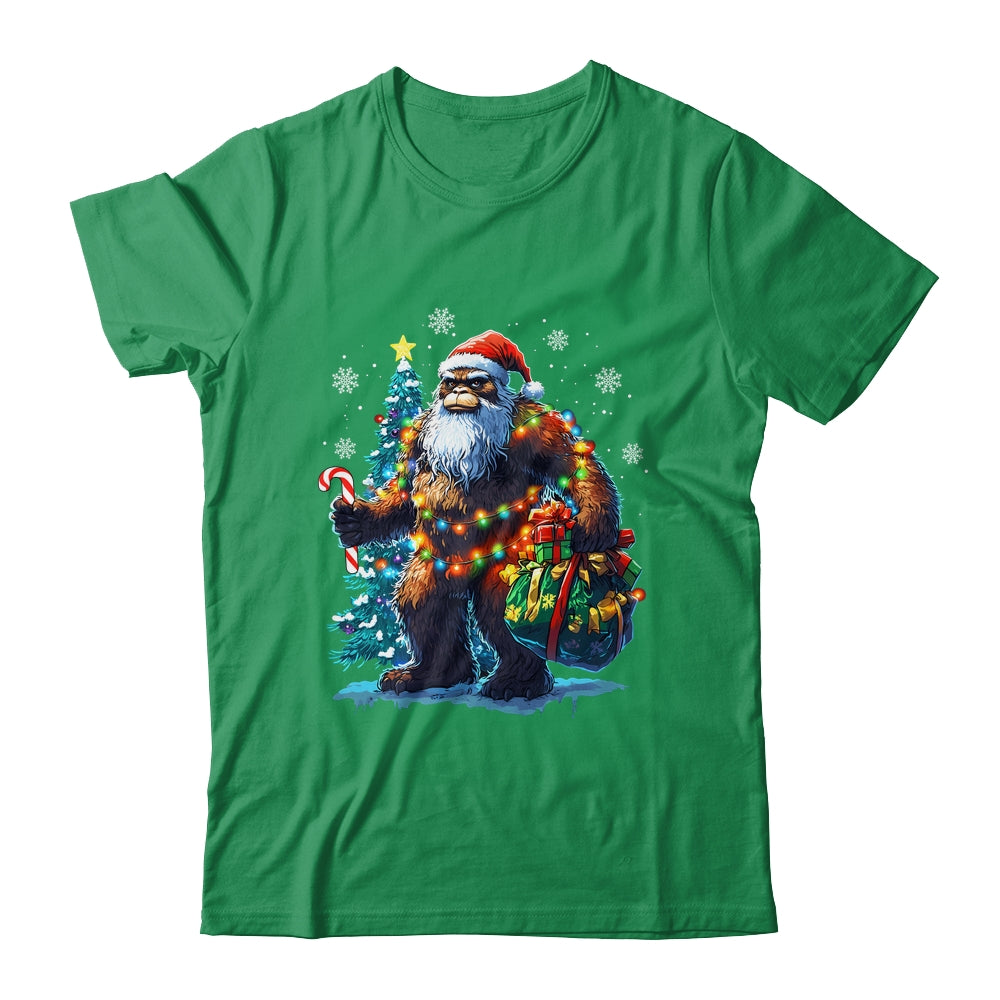 Bigfoot Christmas Funny Christmas Tree Xmas Sasquatch Lover Shirt & Sweatshirt | teecentury