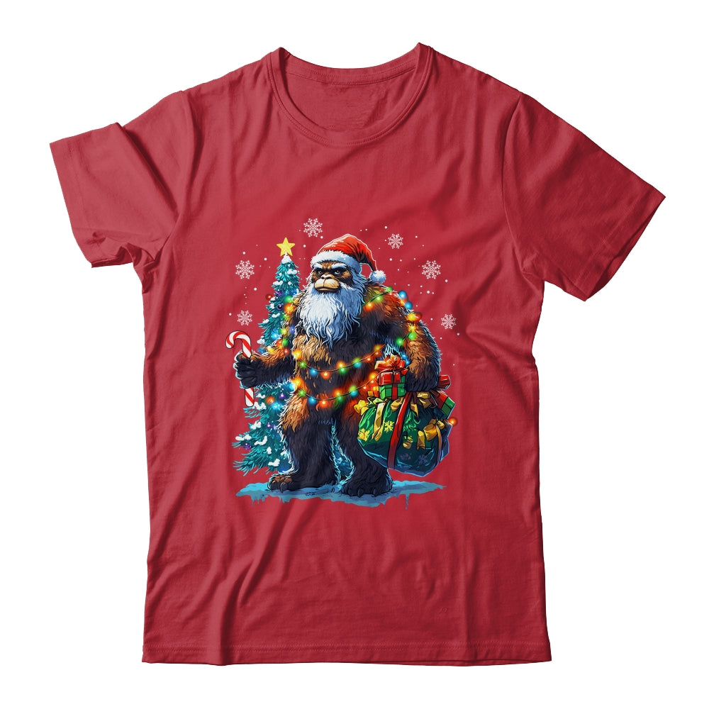 Bigfoot Christmas Funny Christmas Tree Xmas Sasquatch Lover Shirt & Sweatshirt | teecentury