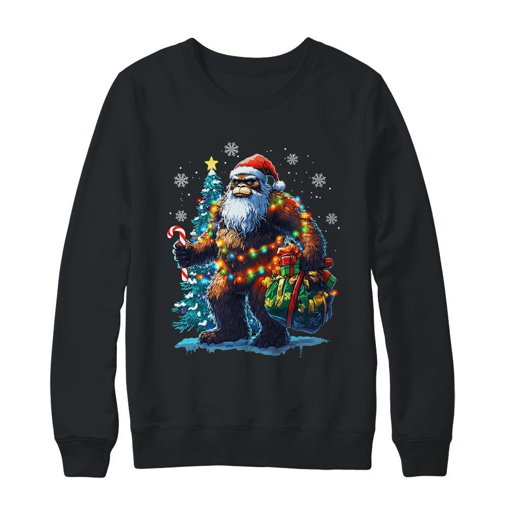 Bigfoot Christmas Funny Christmas Tree Xmas Sasquatch Lover Shirt & Sweatshirt | teecentury