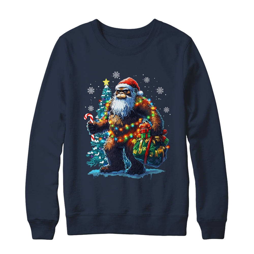 Bigfoot Christmas Funny Christmas Tree Xmas Sasquatch Lover Shirt & Sweatshirt | teecentury
