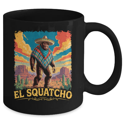 Bigfoot El Squatcho Sasquatch Mexican Cinco De Mayo Western Mug | teecentury