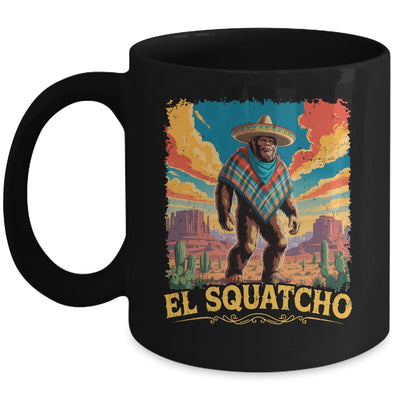 Bigfoot El Squatcho Sasquatch Mexican Cinco De Mayo Western Mug | teecentury