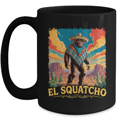 Bigfoot El Squatcho Sasquatch Mexican Cinco De Mayo Western Mug | teecentury