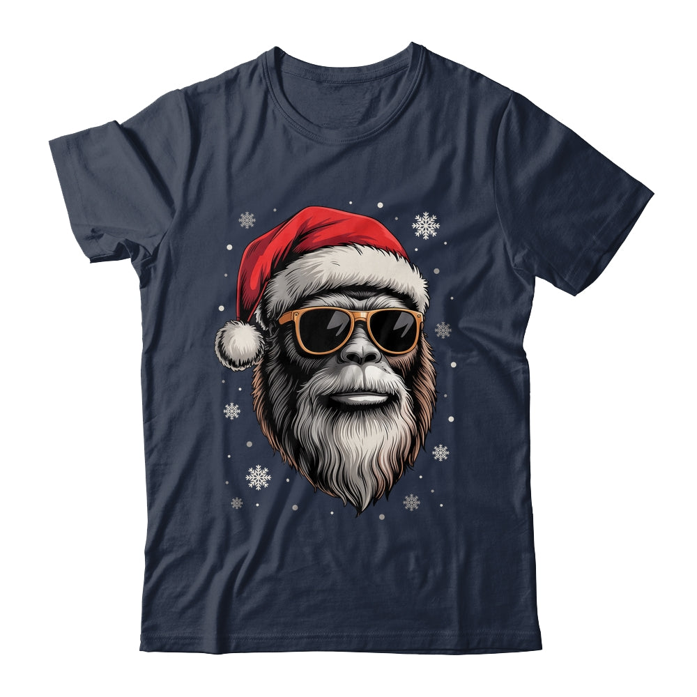 Bigfoot Face Sunglasses Santa Christmas Funny Xmas Sasquatch Shirt & Sweatshirt | teecentury