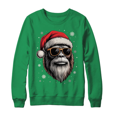 Bigfoot Face Sunglasses Santa Christmas Funny Xmas Sasquatch Shirt & Sweatshirt | teecentury
