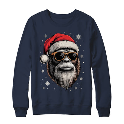 Bigfoot Face Sunglasses Santa Christmas Funny Xmas Sasquatch Shirt & Sweatshirt | teecentury