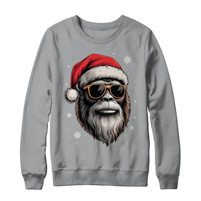 Bigfoot Face Sunglasses Santa Christmas Funny Xmas Sasquatch Shirt & Sweatshirt | teecentury